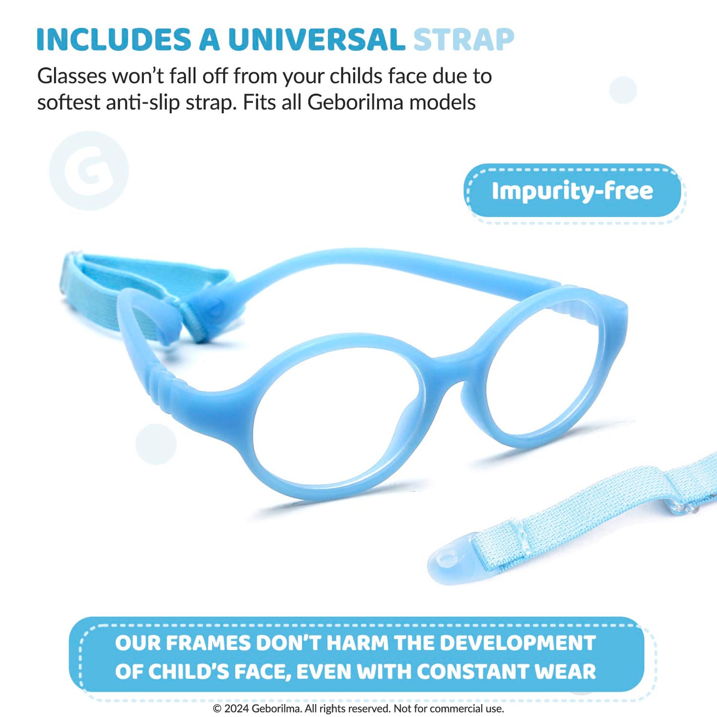 Kids Glasses Optical Frames 38-14-120 1151 Sky Blue