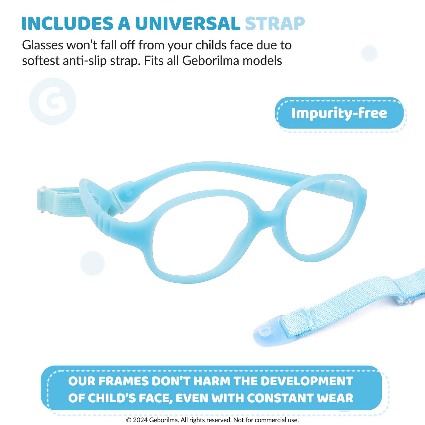 Kids Glasses Optical Frames 43-15-120 1201 Sky Blue