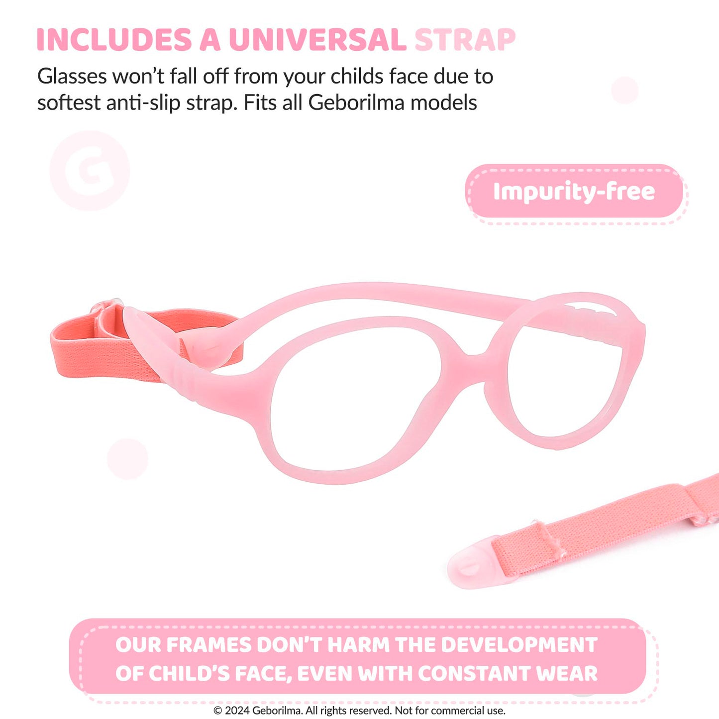 Kids Glasses Optical Frames 43-15-120 1201 Light Pink