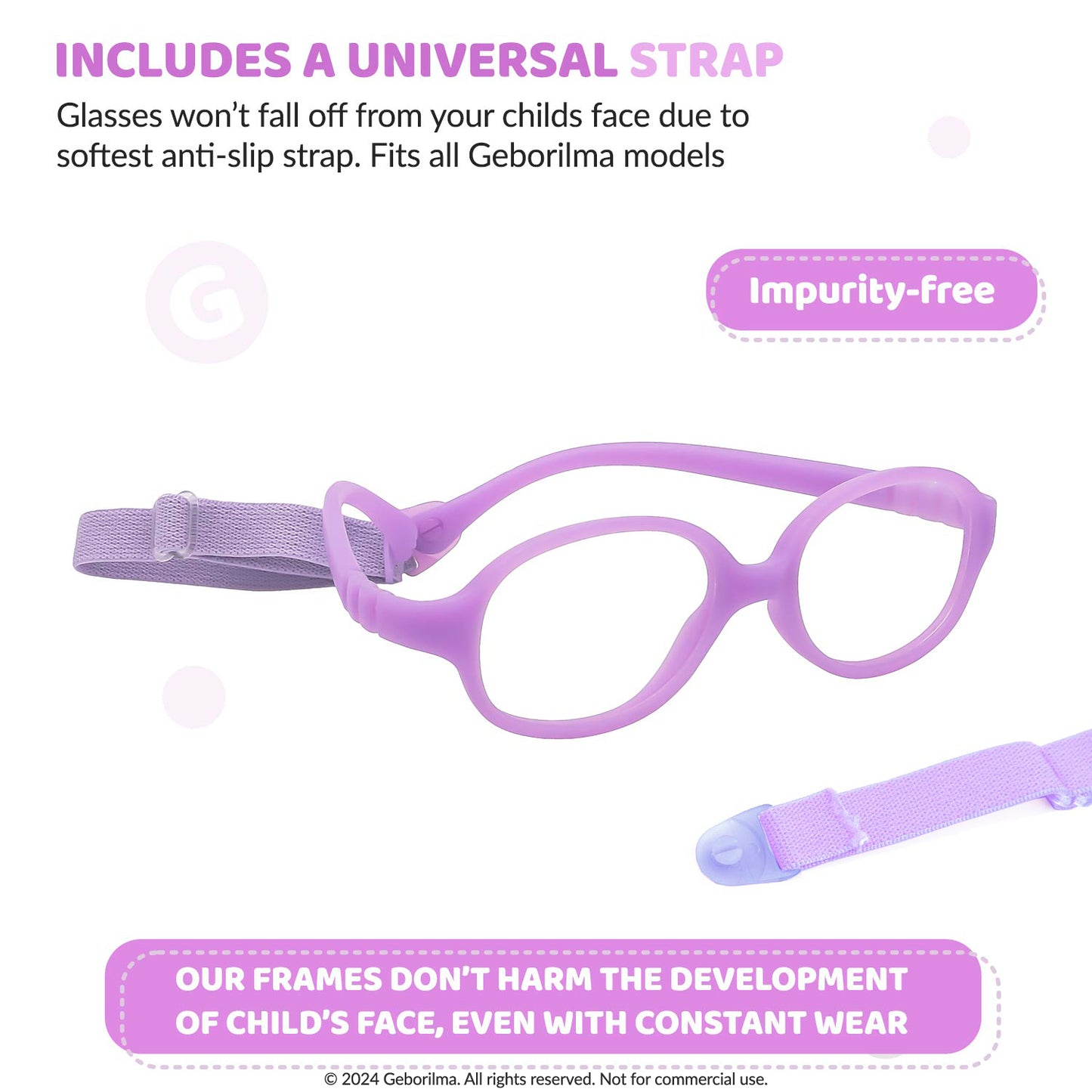 Kids Glasses Optical Frames 43-15-120 1201 Light Purple