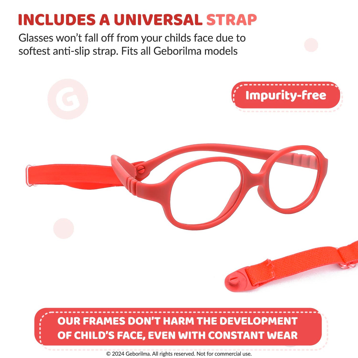 Kids Glasses Optical Frames 43-15-120 1201 Red