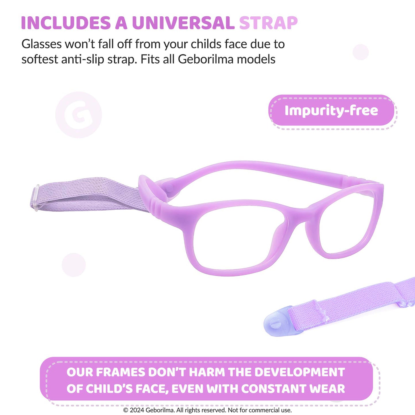 Kids Glasses Optical Frames 44-15-120 1203 Light Purple