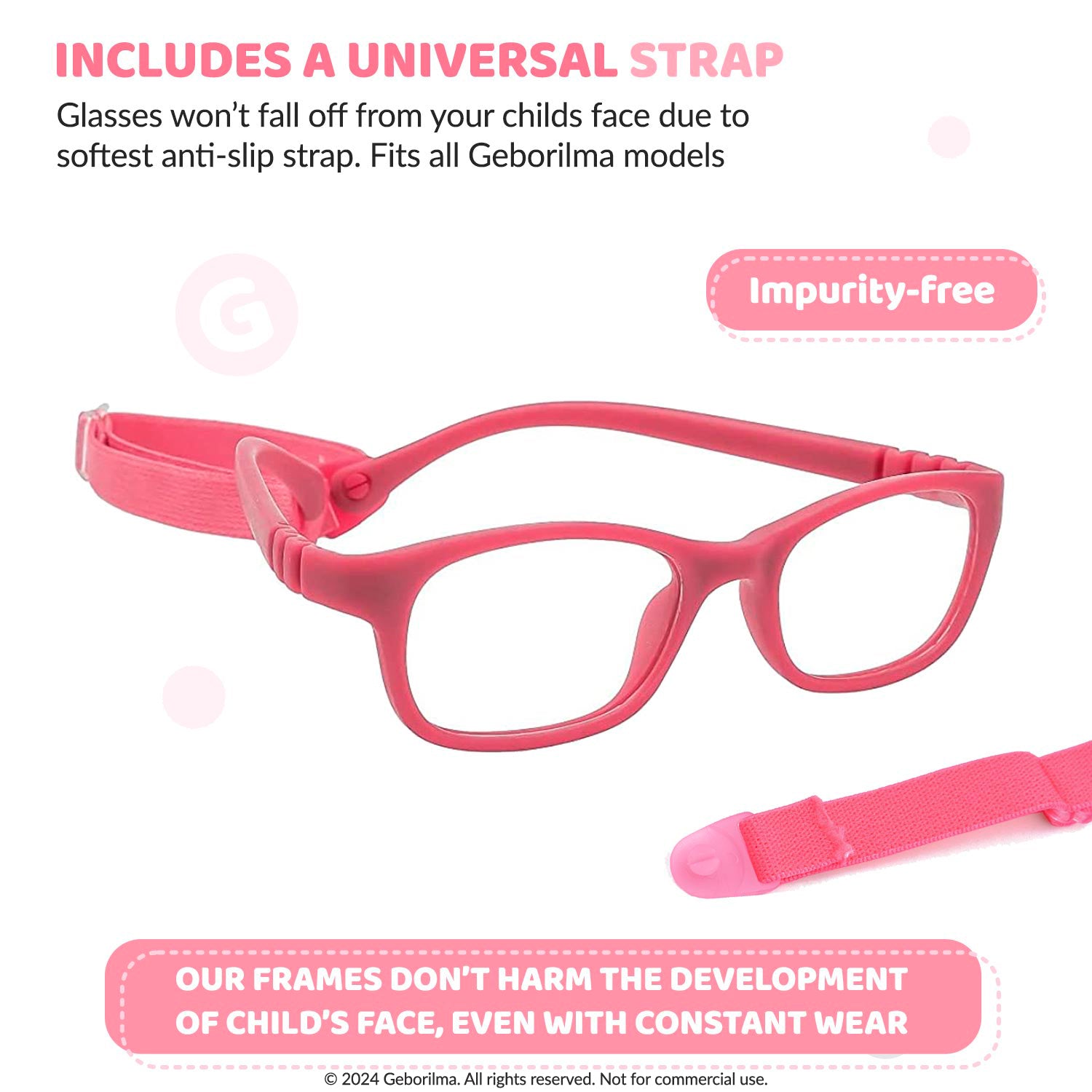 Kids Glasses Optical Frames 44 15 120 1203 Rose Geborilma