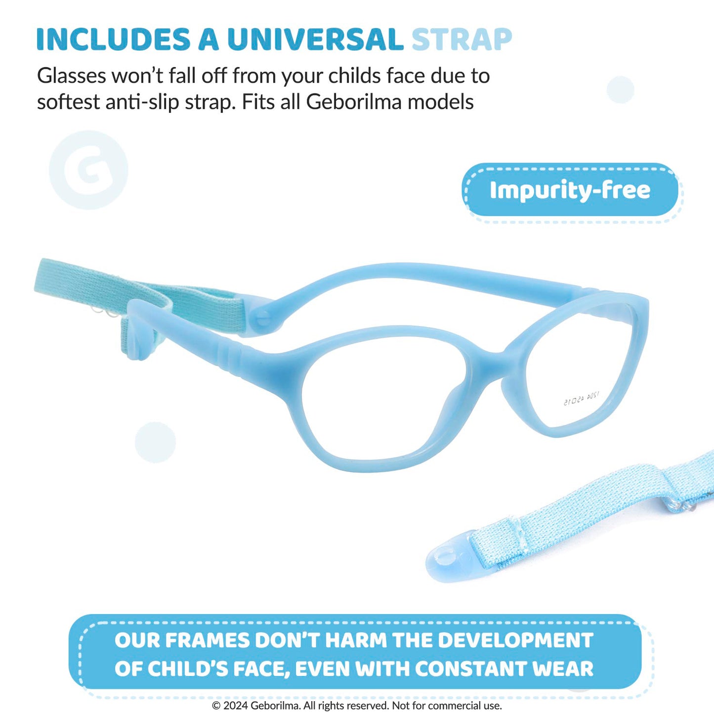 Kids Glasses Optical Frames 45-15-120 1204 Sky Blue