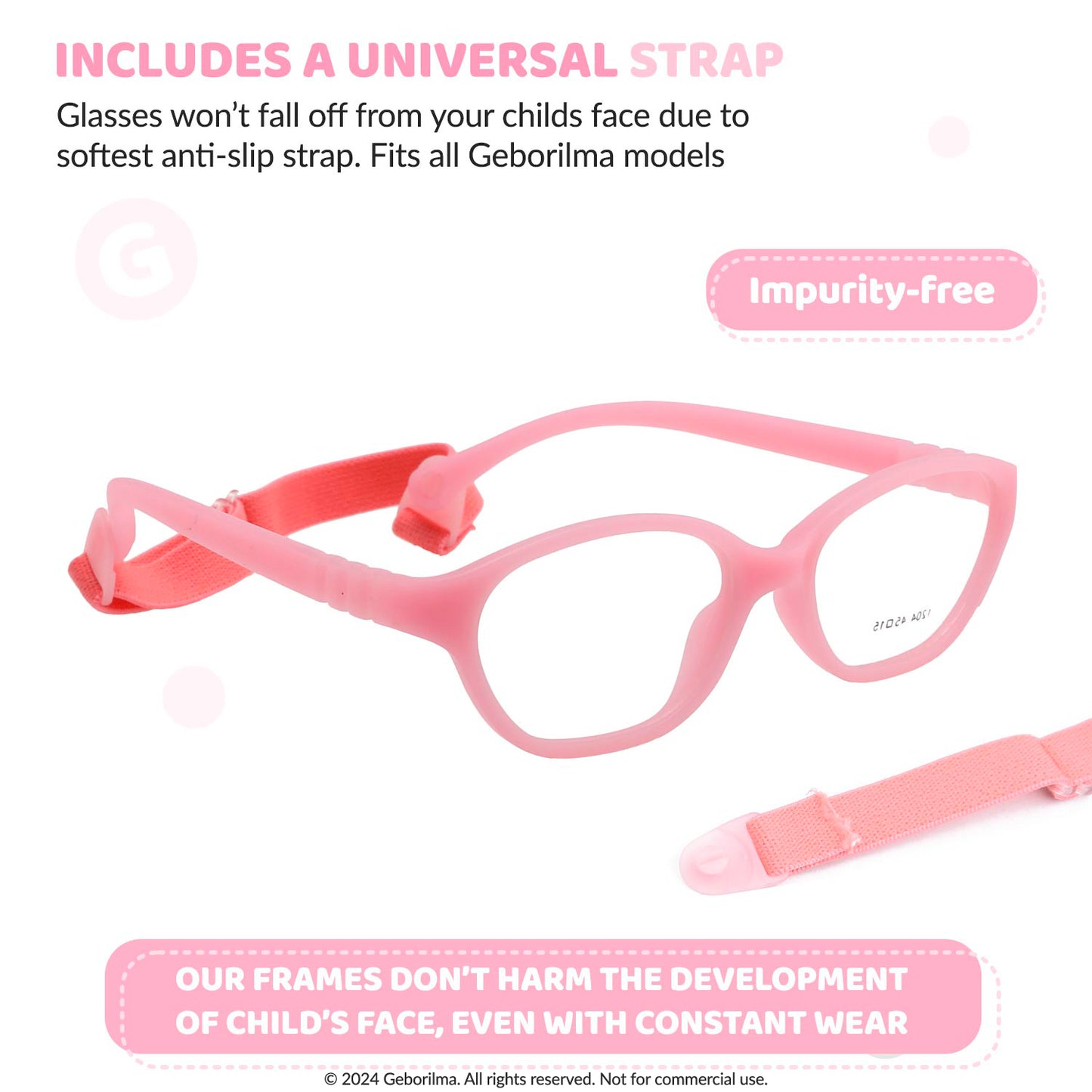 Kids Glasses Optical Frames 45-15-120 1204 Light Pink