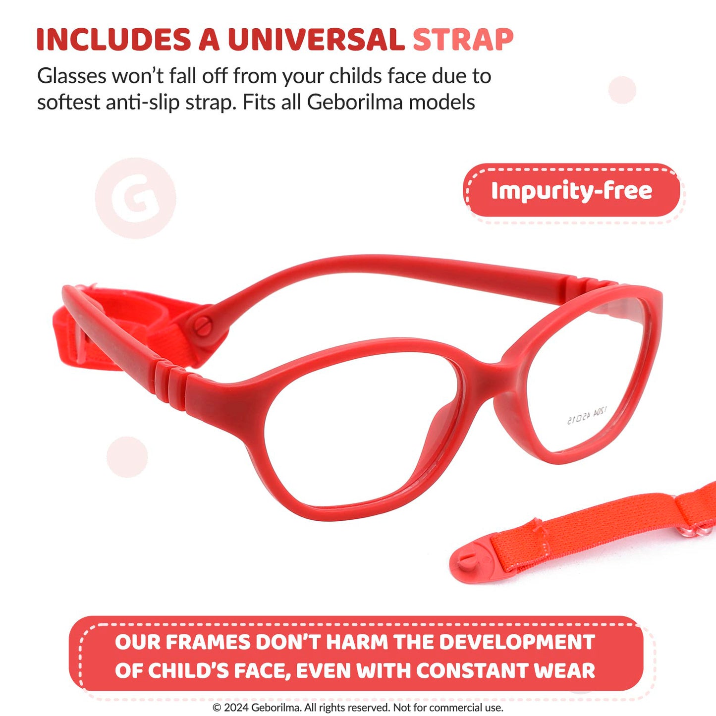 Kids Glasses Optical Frames 45-15-120 1204 Red