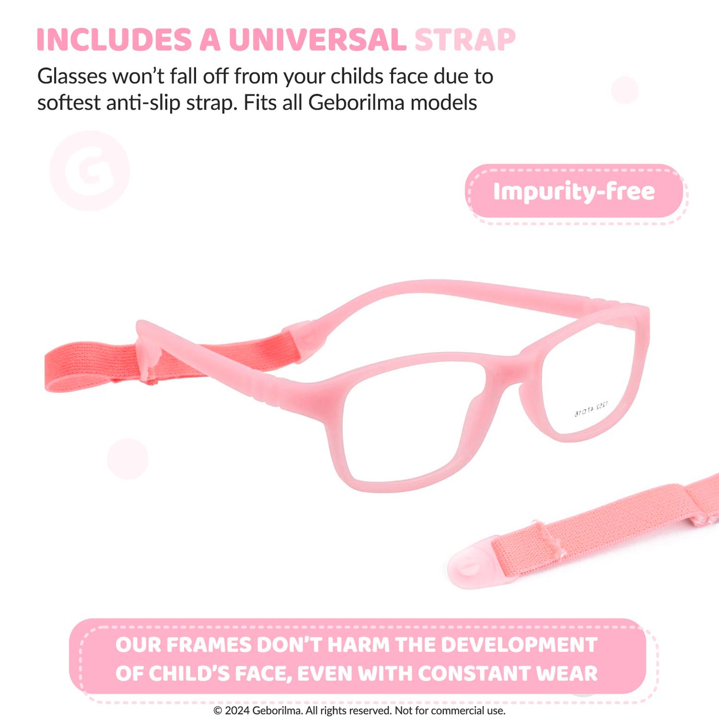 Kids Glasses Optical Frames 47-16-125 1252 Light Pink