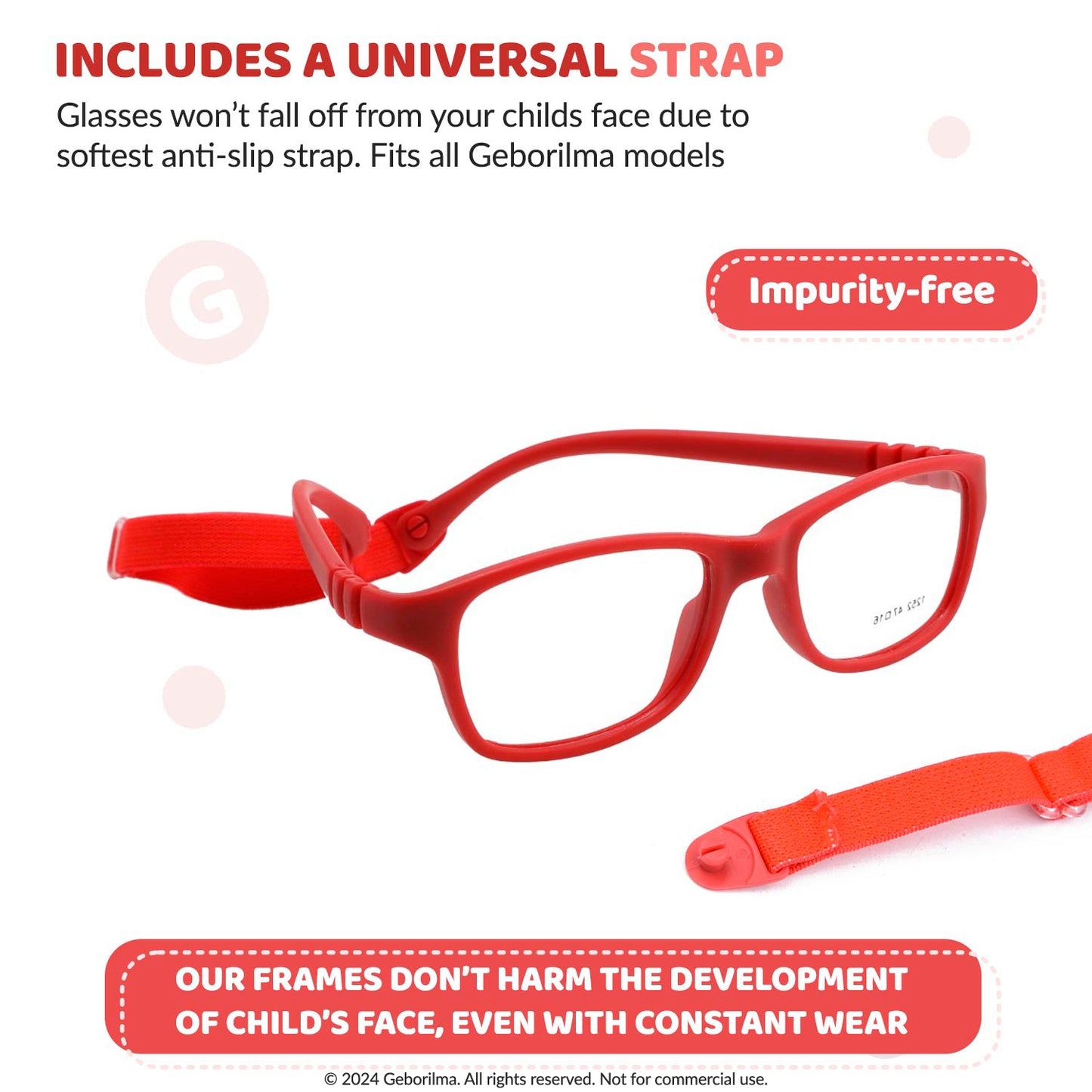 Kids Glasses Optical Frames 47-16-125 1252 Red