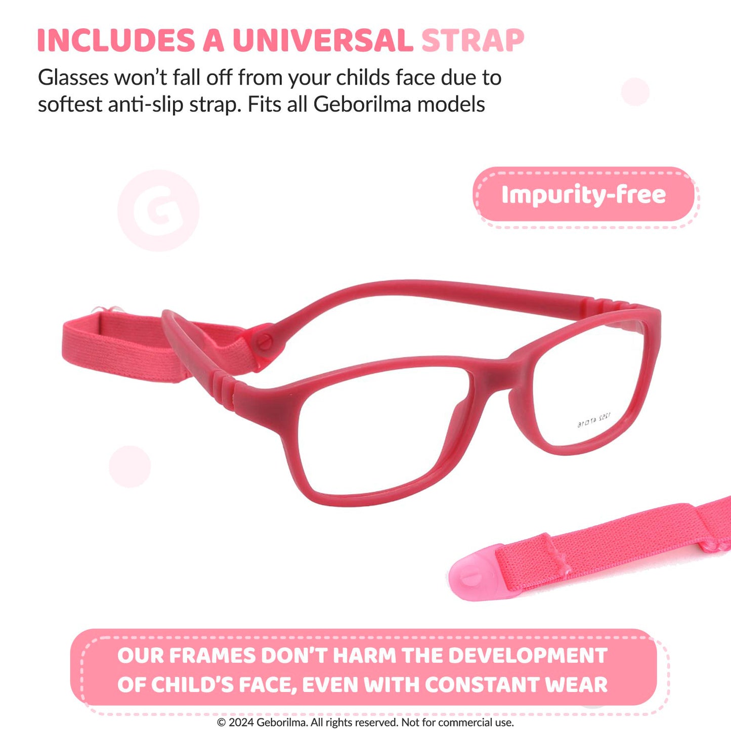 Kids Glasses Optical Frames 47-16-125 1252 Rose