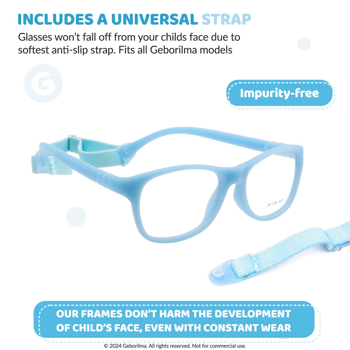 Kids Glasses Optical Frames 48-16-125 1254 Sky Blue