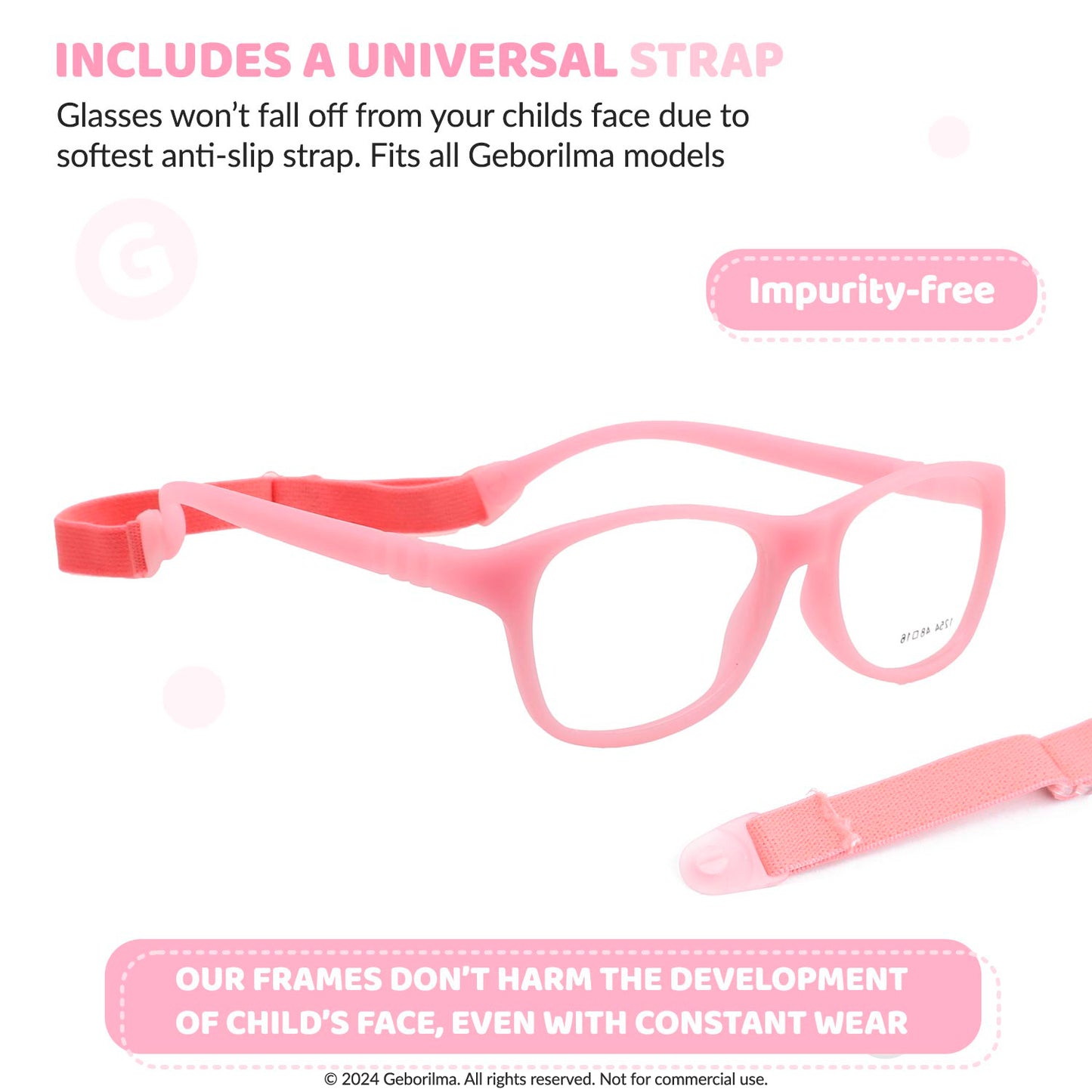 Kids Glasses Optical Frames 48-16-125 1254 Light Pink