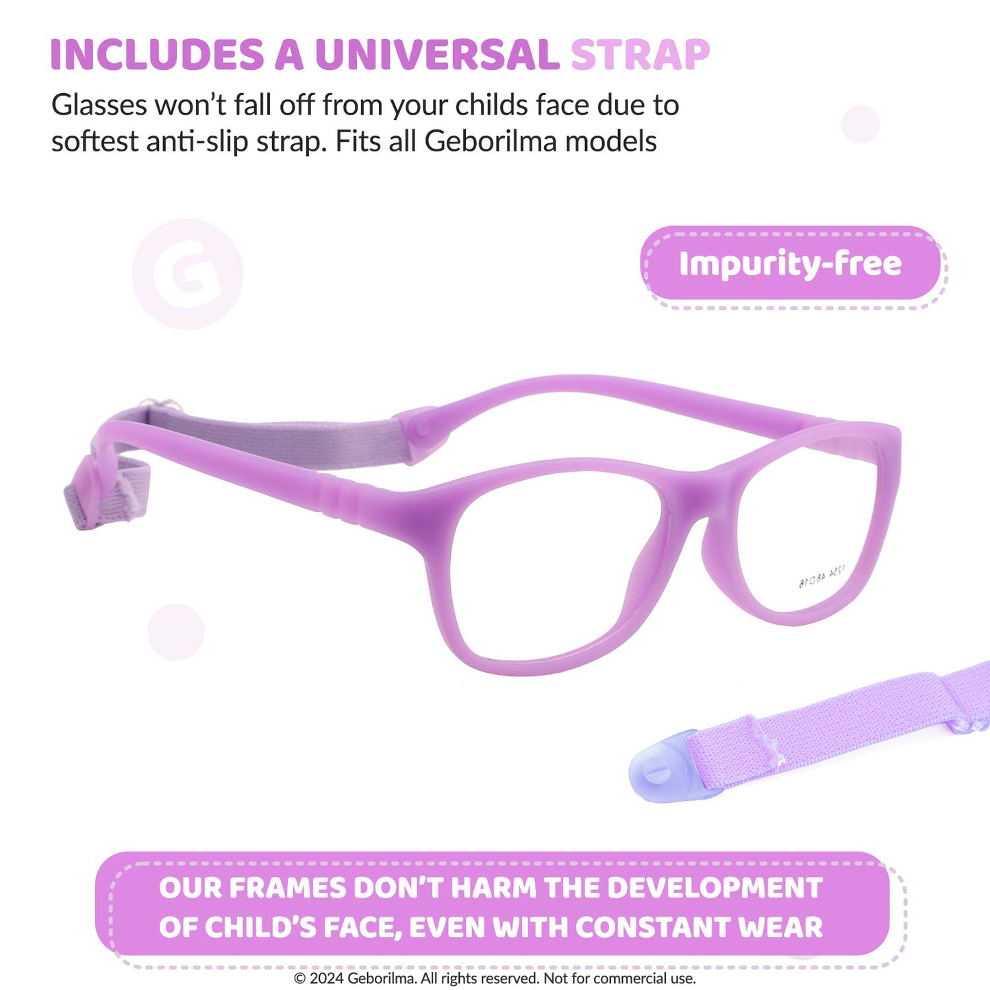 Kids Glasses Optical Frames 48-16-125 1254 Light Purple