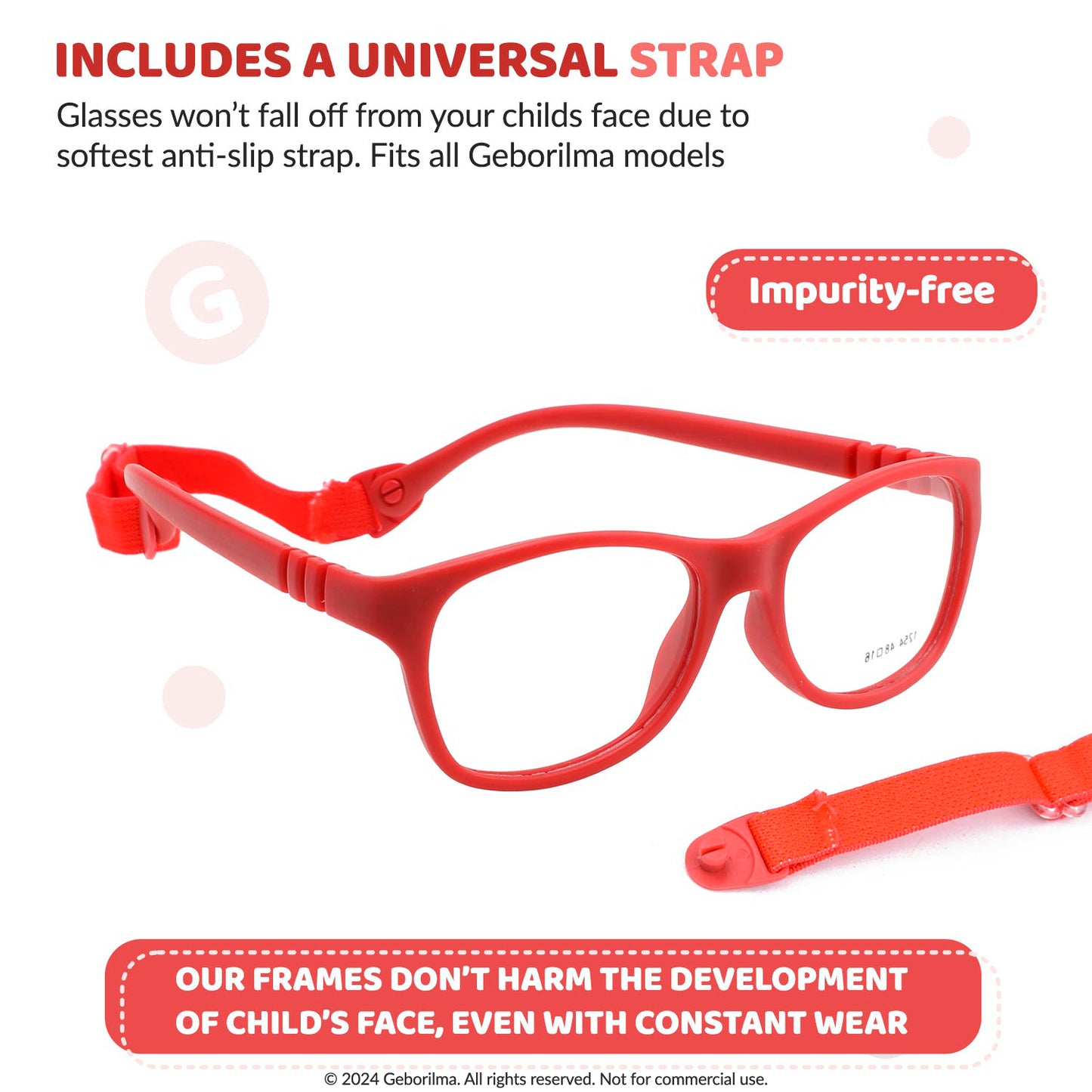 Kids Glasses Optical Frames 48-16-125 1254 Red