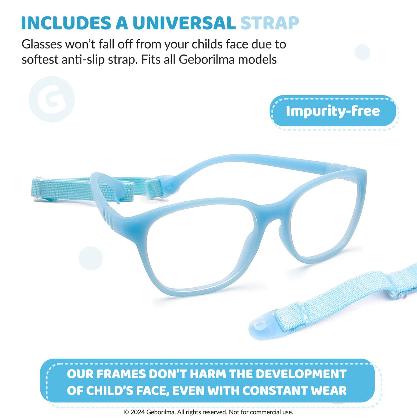 Kids Glasses Optical Frames 48-16-125 1301 Sky Blue