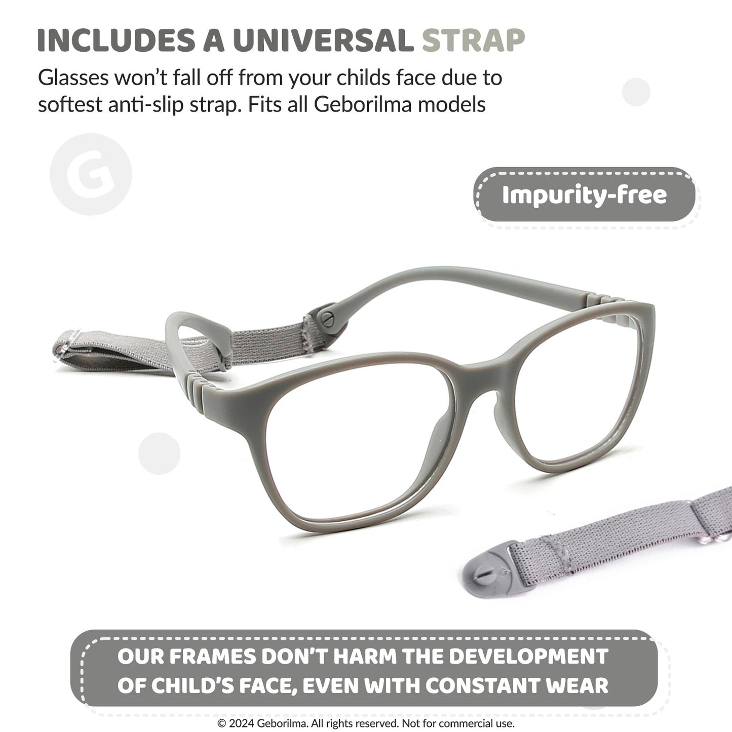 Kids Glasses Optical Frames 48-16-125 1301 Grey