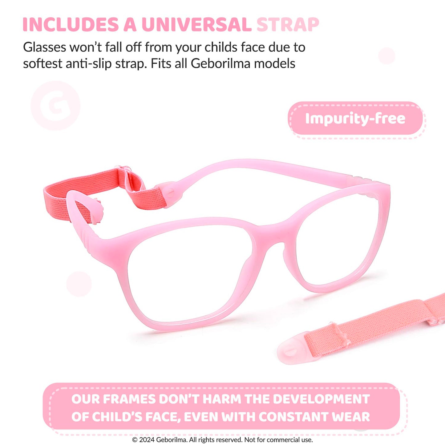 Kids Glasses Optical Frames 48-16-125 1301 Light Pink