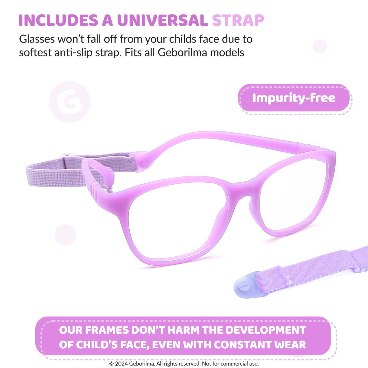 Kids Glasses Optical Frames 48-16-125 1301 Light Purple