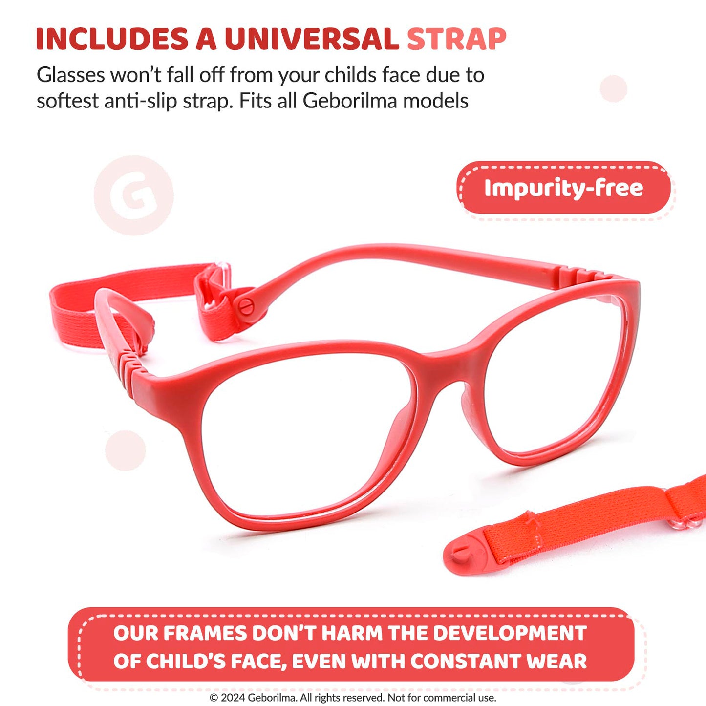 Kids Glasses Optical Frames 48-16-125 1301 Red