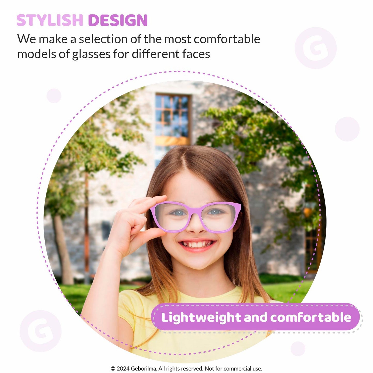 Kids Glasses Optical Frames 48-16-125 1254 Light Purple